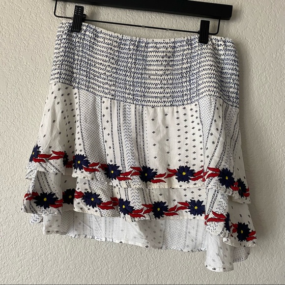 piper by townsen ruffle embriodered mini skirt - Picture 1 of 5